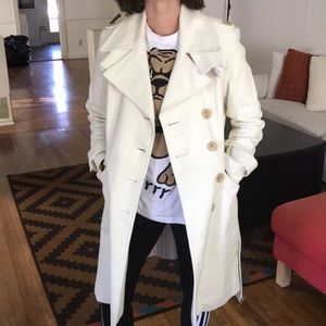 Banana Republic heavy white cotton coat